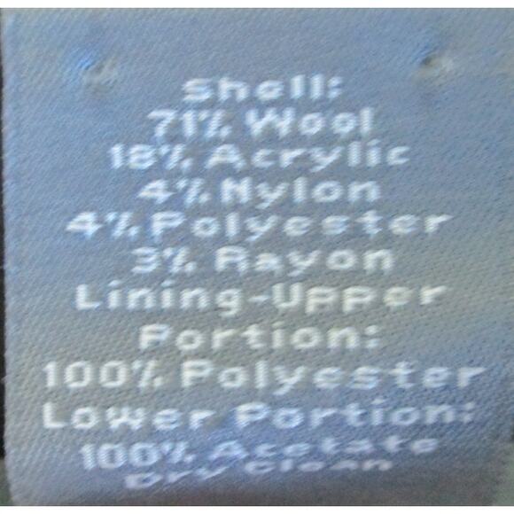 Ann Taylor Women's Brown Checked Lined Side Zip Wool Bland Pencil Skirt Size 6 - Picture 4 of 4